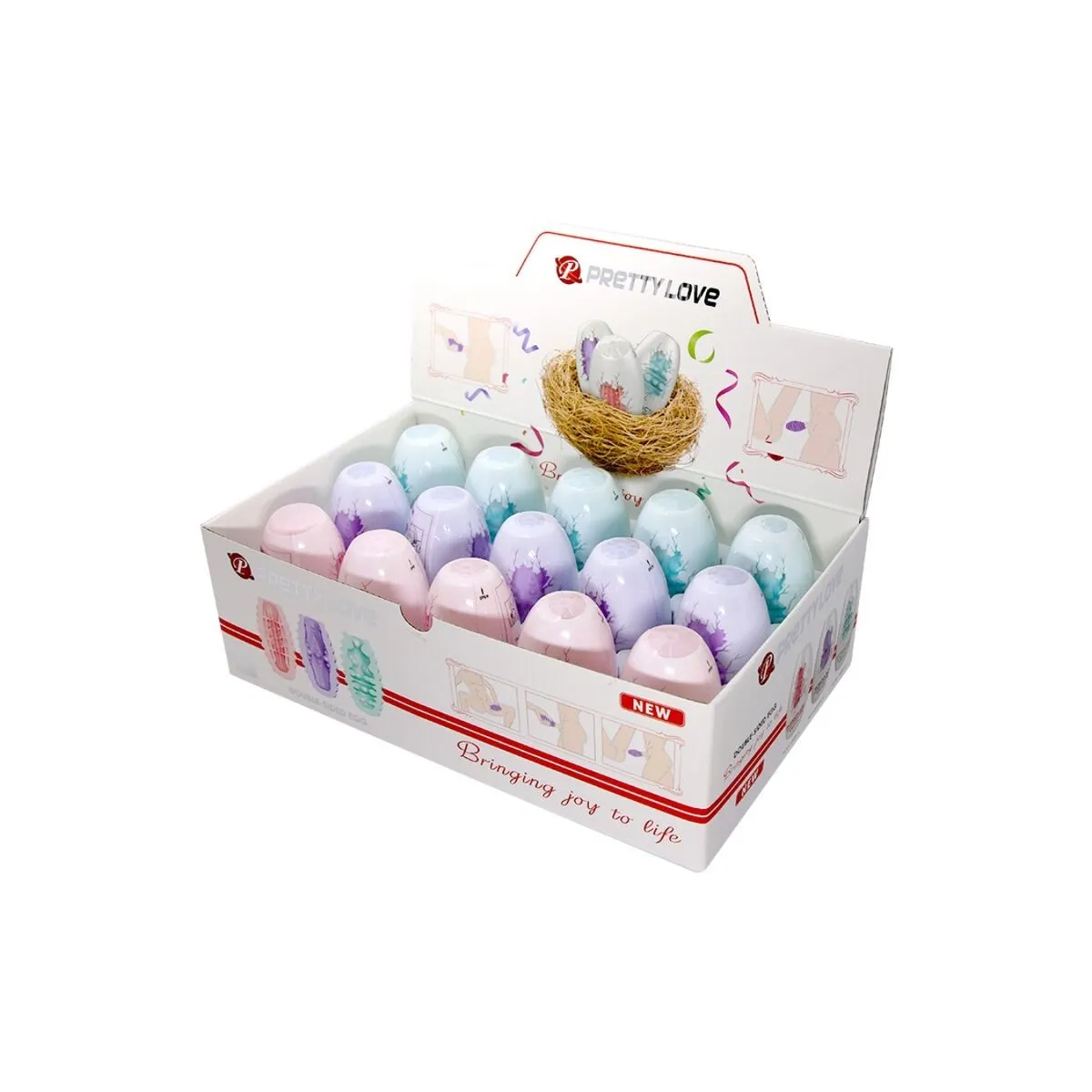 Doppelseitiges Masturbator-Ei 15 Stück von Pretty Love Male | Fesselliebe.de