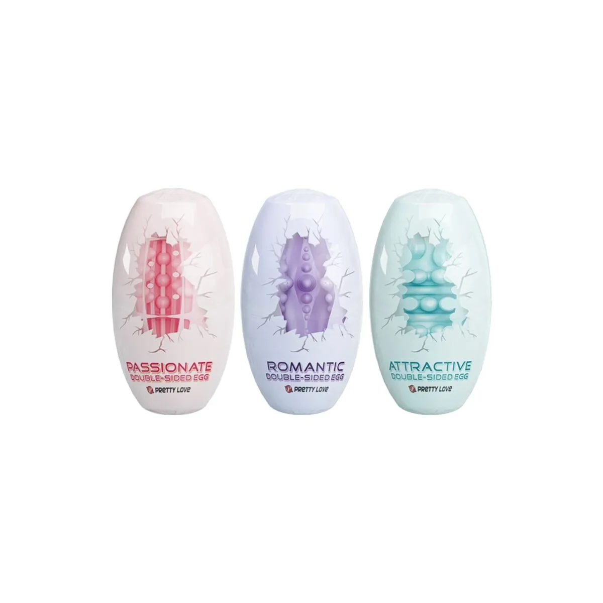 Doppelseitiges Masturbator-Ei 15 Stück von Pretty Love Male | Fesselliebe.de