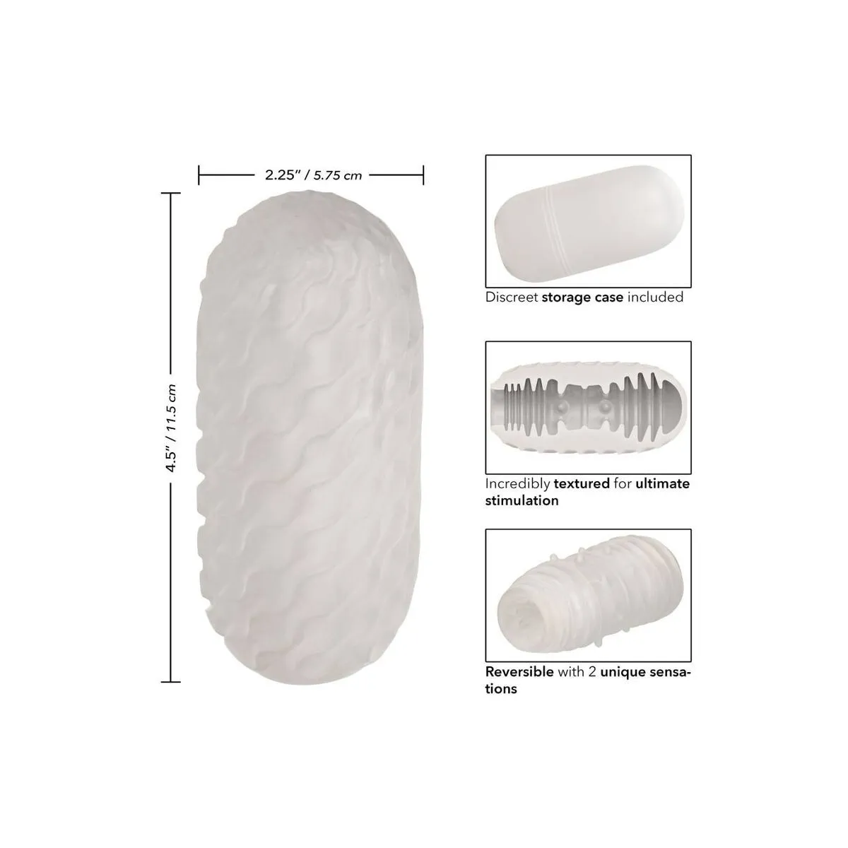 Reversible Ribbed Stroker von Calexotics | Fesselliebe.de