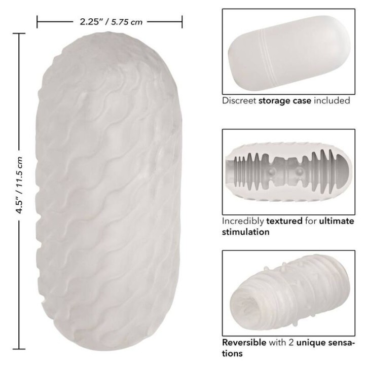 Reversible Ribbed Stroker von Calexotics | Fesselliebe.de