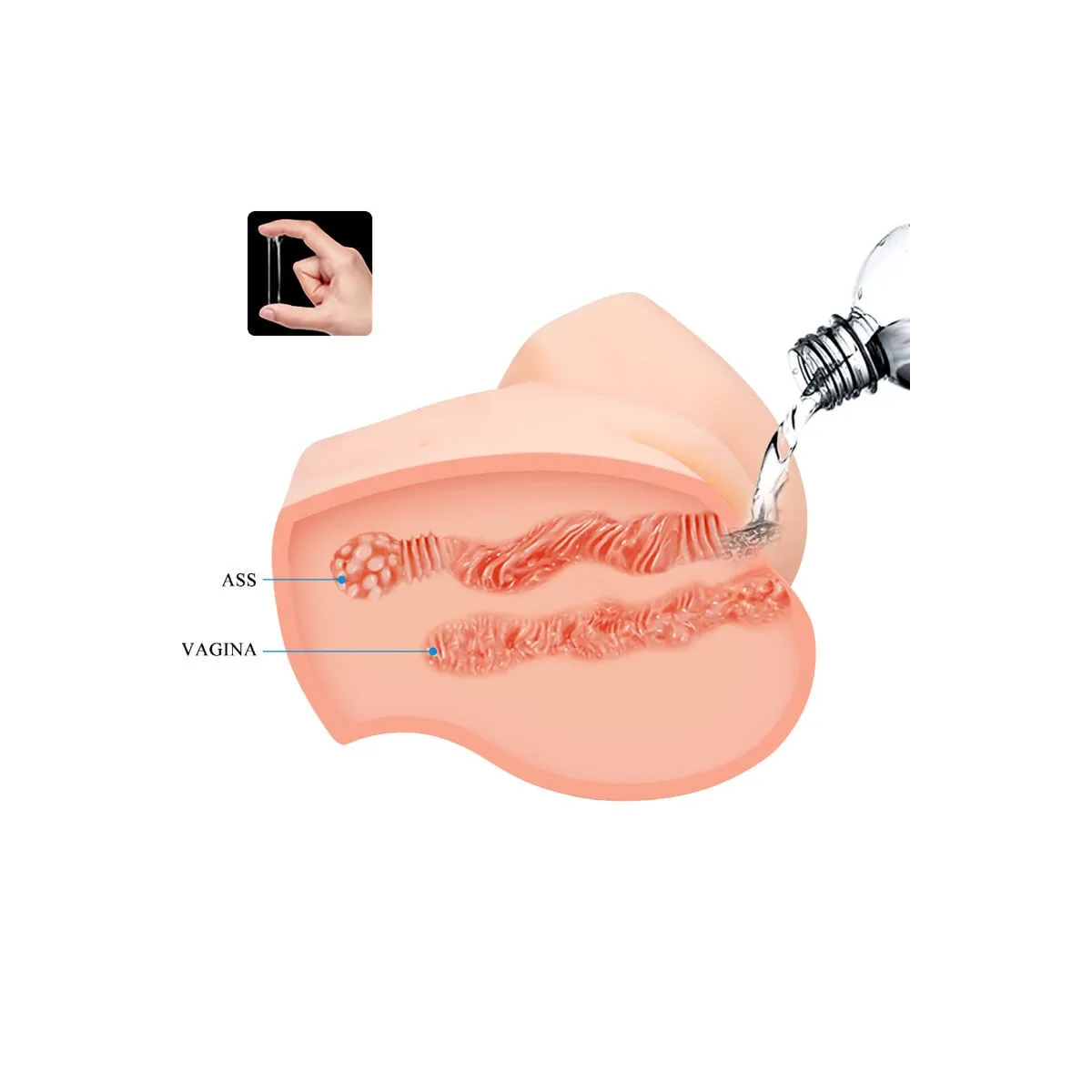 Realistischer Vagina- und Anus-Vibrator Samantha von Crazy Bull | Fesselliebe.de