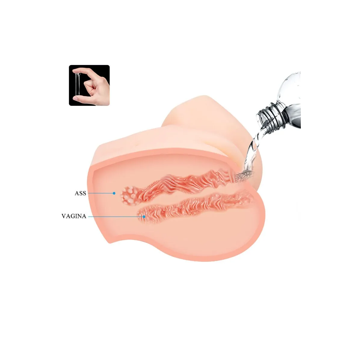 Realistische Vagina- und Anus-Doppelvibration von Crazy Bull | Fesselliebe.de