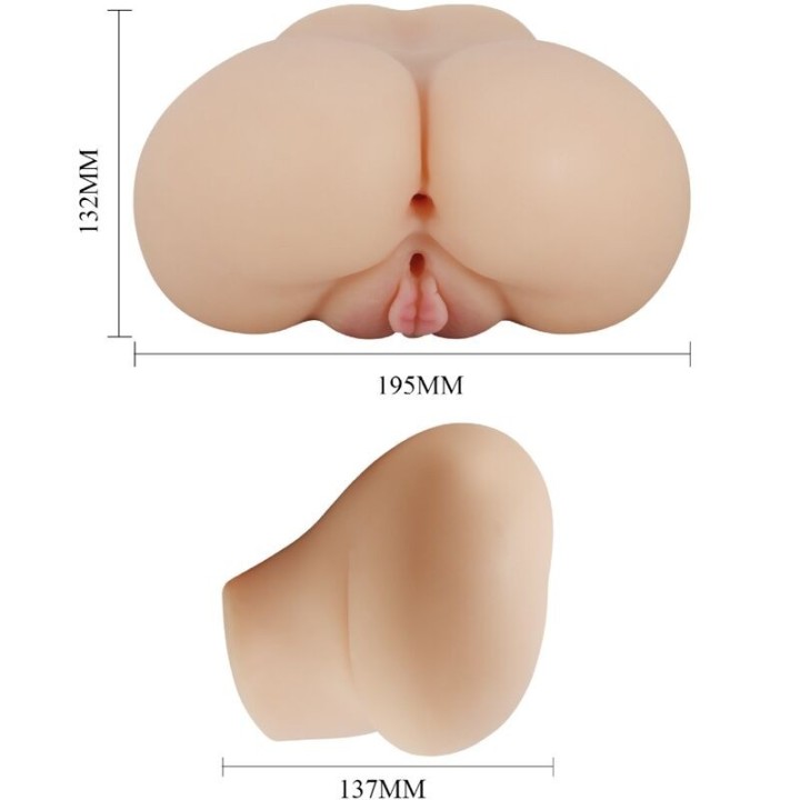 Realistischer Vagina- und Anus-Luna-Vibrator von Crazy Bull | Fesselliebe.de