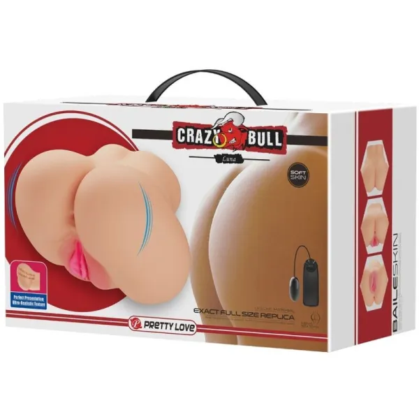 Realistischer Vagina- und Anus-Luna-Vibrator von Crazy Bull | Fesselliebe.de