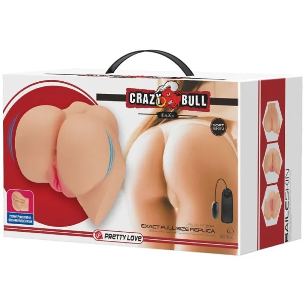 Realistischer Vagina- und Anus-Vibrator Emilia von Crazy Bull | Fesselliebe.de
