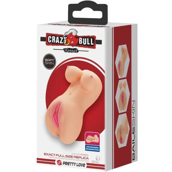 Realistischer Vagina- und Anus-Vibrator Hannah von Crazy Bull | Fesselliebe.de