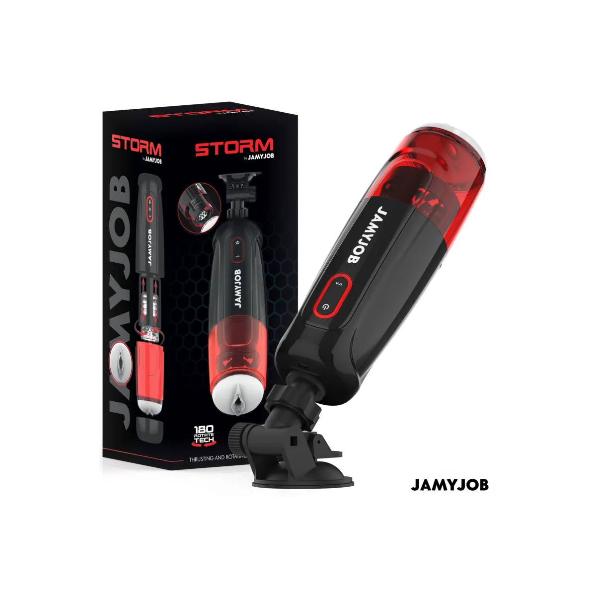 Storm Automatischer Vagina-Masturbator 10 Rotations- und Stossmodi von Jamyjob | Fesselliebe.de
