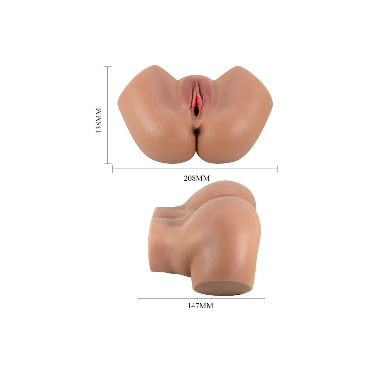 Hailey Vibrator Butt mit Realistischer Vagina und Anus-Fernbedienung von Crazy Bull | Fesselliebe.de