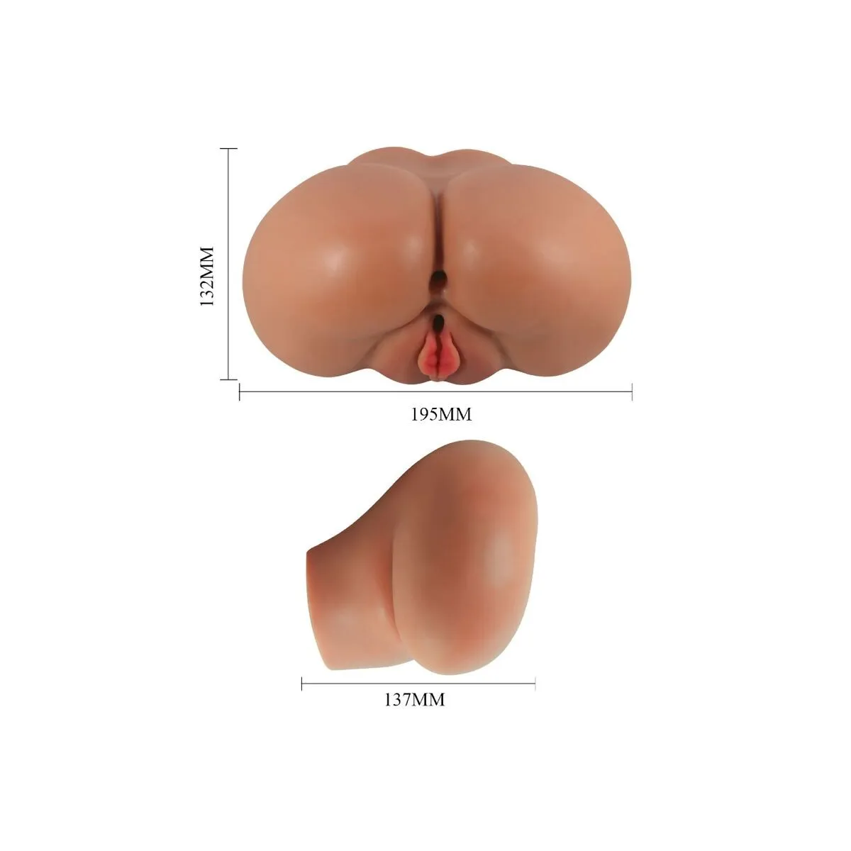 Luna Vibrator Butt mit Realistischer Vagina und Anus-Steuerung mit Fernbedienung von Crazy Bull | Fesselliebe.de