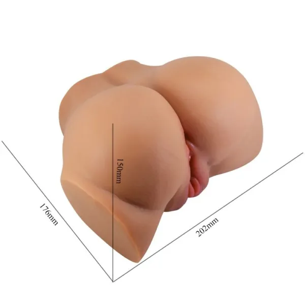 Emilia Ass Vibrator mit Realistischer Vagina und Anus-Fleisch-Fernbedienung von Crazy Bull | Fesselliebe.de