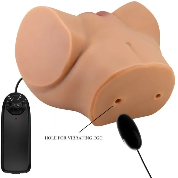 Emilia Ass Vibrator mit Realistischer Vagina und Anus-Fleisch-Fernbedienung von Crazy Bull | Fesselliebe.de