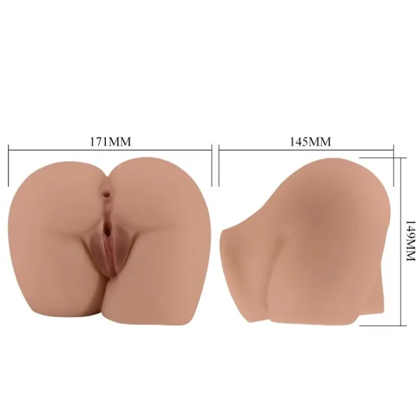 Bernace Ass Vibrator mit Realistischer Vagina und Anus Flesh mit Fernbedienung von Crazy Bull | Fesselliebe.de