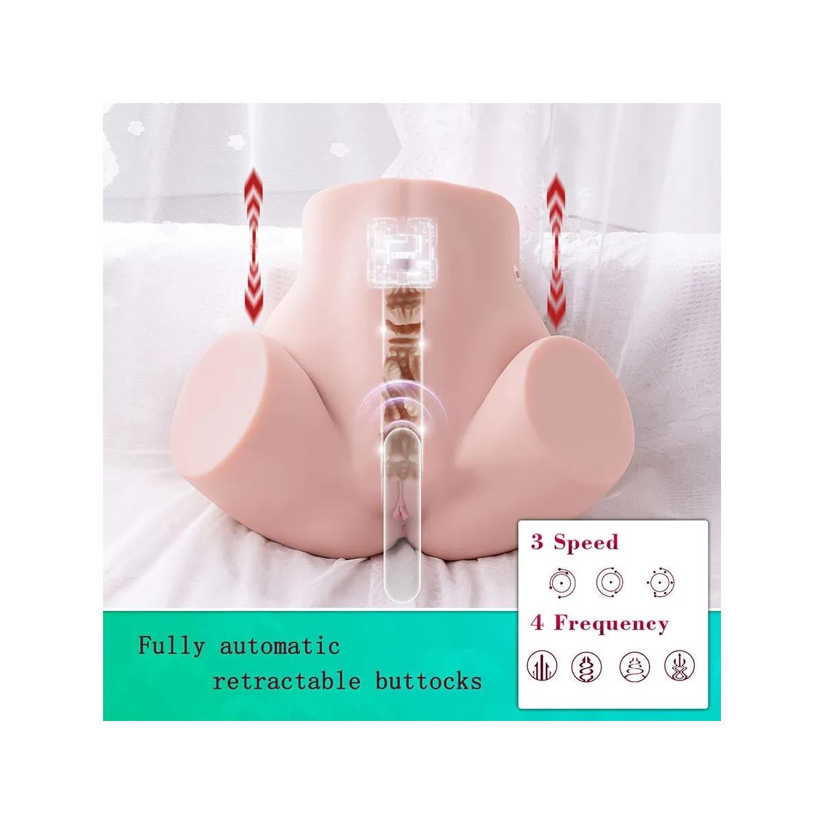 Marisa Realistischer Vagina-Masturbator mit Mehreren Positionen und Stossfunktion von Xise | Fesselliebe.de