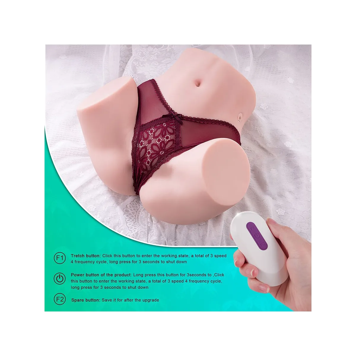 Marisa Realistischer Vagina-Masturbator mit Mehreren Positionen und Stossfunktion von Xise | Fesselliebe.de