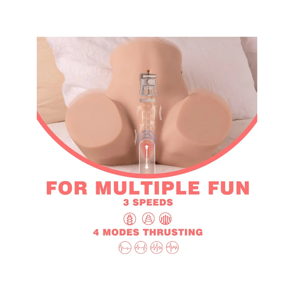 Danae Stossender Realistischer Vagina-Mastubador mit Vibration In Mehreren Positionen von Xise | Fesselliebe.de