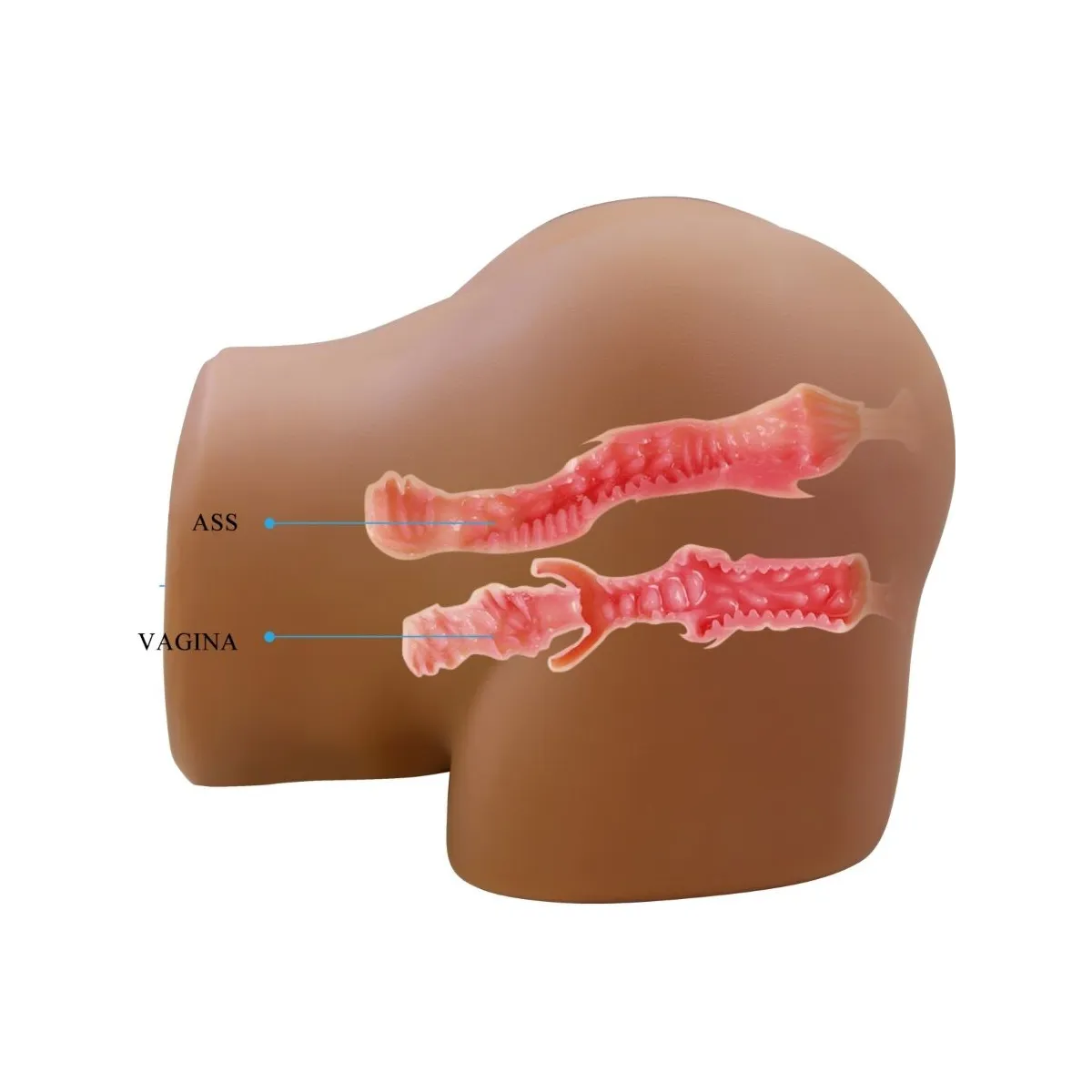 Geriann Realistischer weiblicher Po-Vibrator und Sauger mit Ton 5,5 Kg von Crazy Bull | Fesselliebe.de