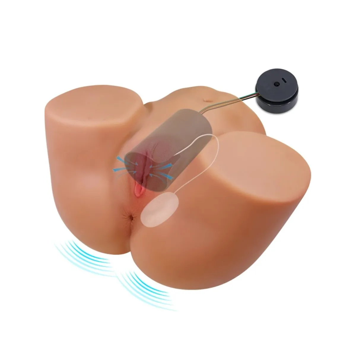 Ilana Realistischer weiblicher Po-Vibrator und Sauger mit Ton 6,8 Kg von Crazy Bull | Fesselliebe.de