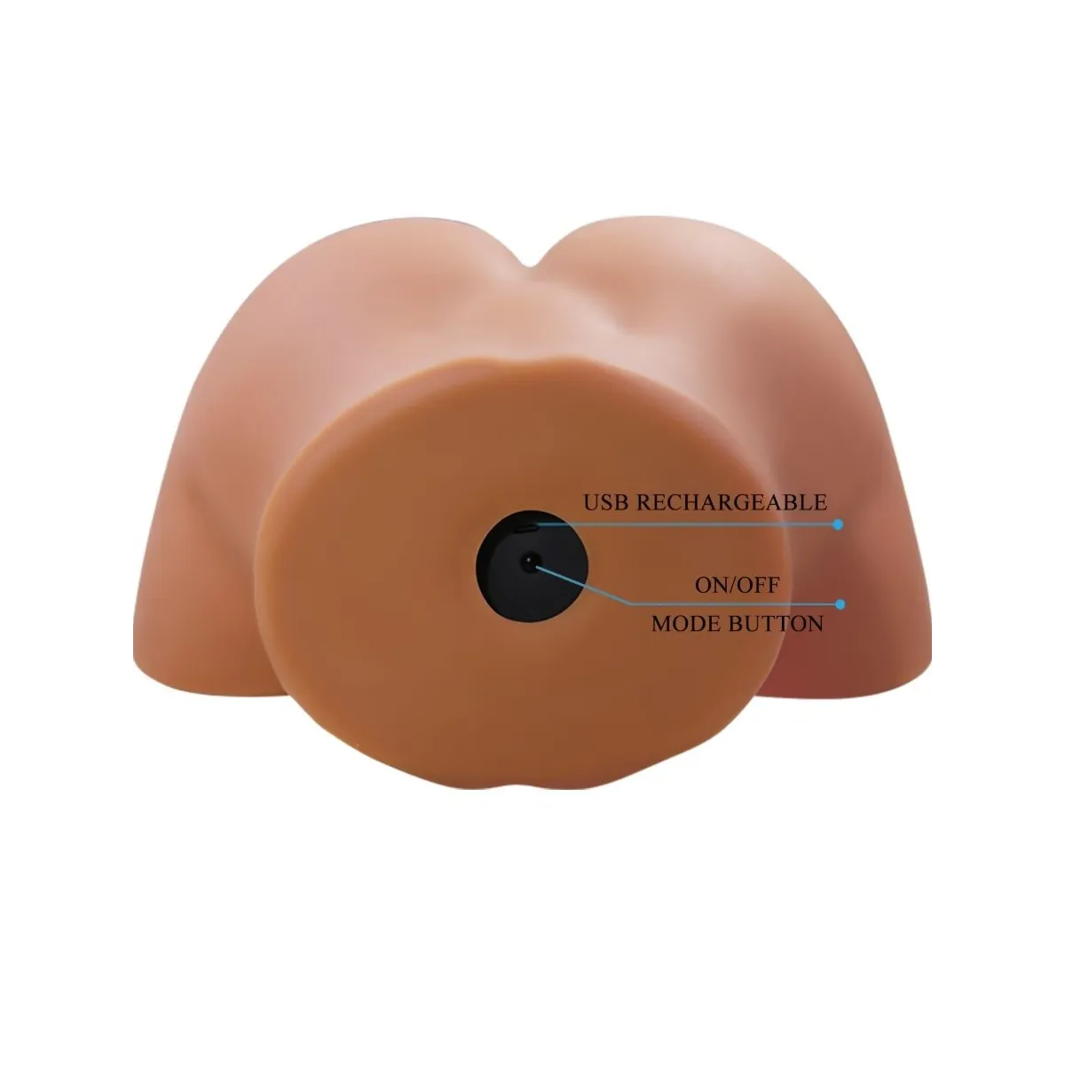 Ilana Realistischer weiblicher Po-Vibrator und Sauger mit Ton 6,8 Kg von Crazy Bull | Fesselliebe.de