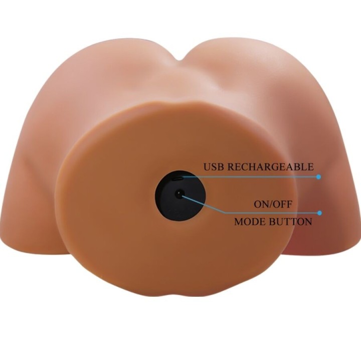 Ilana Realistischer weiblicher Po-Vibrator und Sauger mit Ton 6,8 Kg von Crazy Bull | Fesselliebe.de