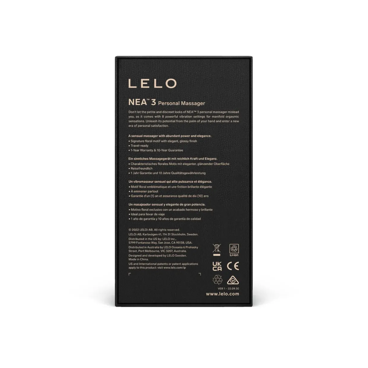 Nea 3 Persönliches Massager - Blau von Lelo | Fesselliebe.de