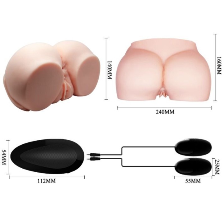 Realistische Vagina und Anus mit Vibration von Crazy Bull | Fesselliebe.de