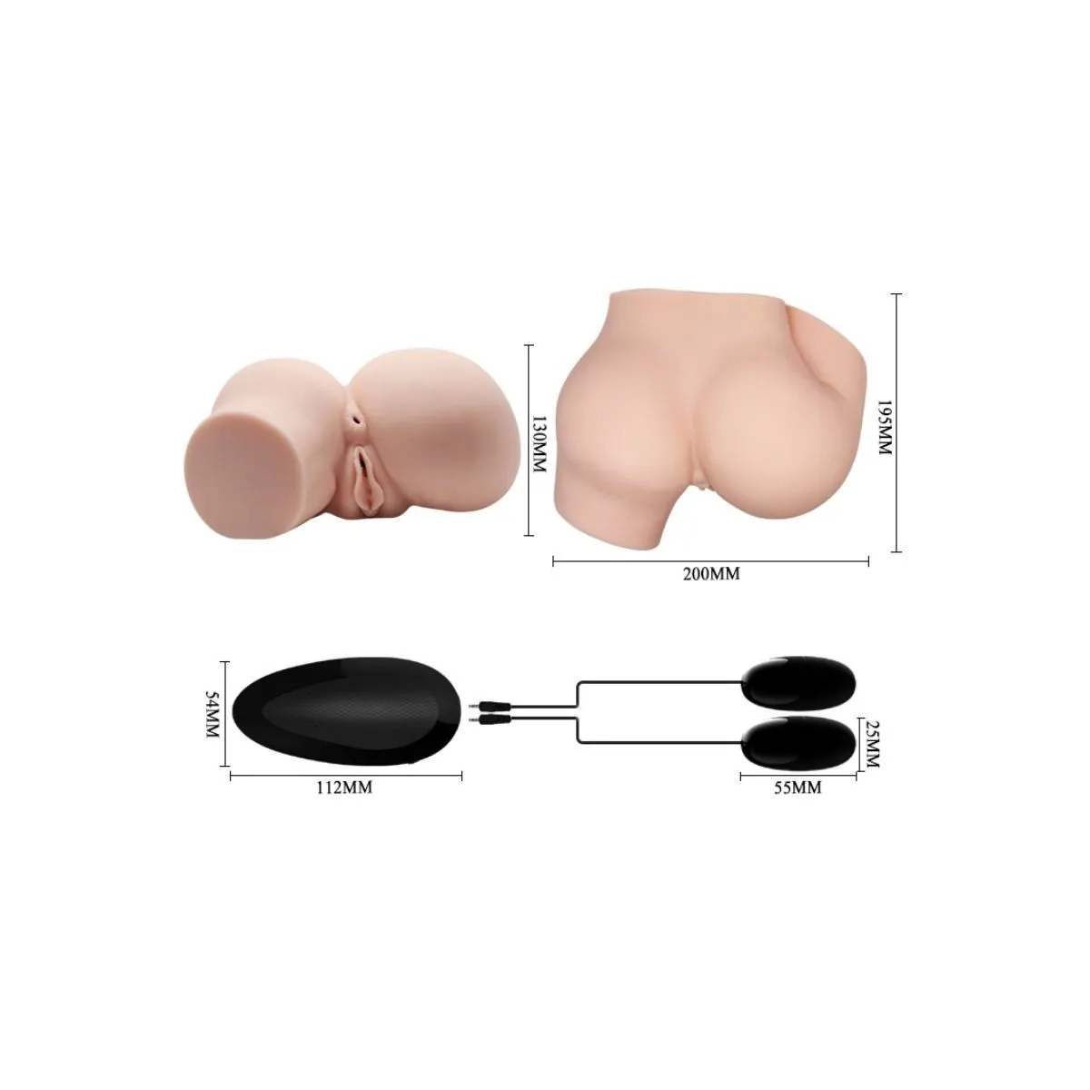 Hintern mit Realistischer Vagina und Anus und Vibration von Crazy Bull | Fesselliebe.de