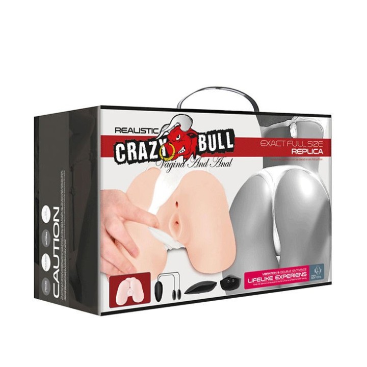 Realistische Vagina und Anus mit Vibrationsposition 5 von Crazy Bull | Fesselliebe.de