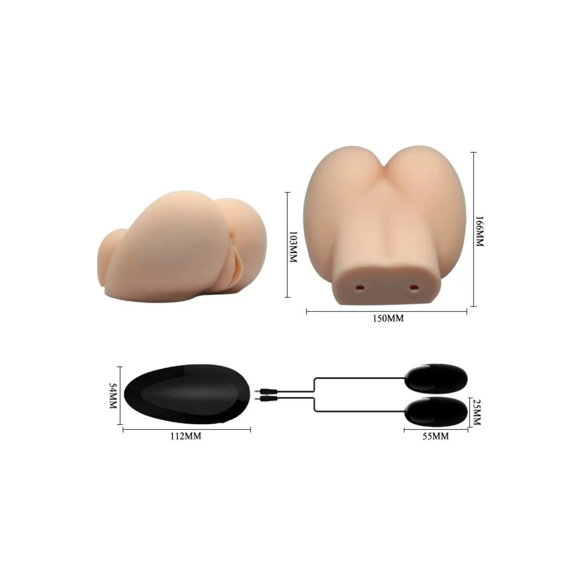 Realistische Vagina und Anus mit Vibrationsposition 6 von Crazy Bull | Fesselliebe.de