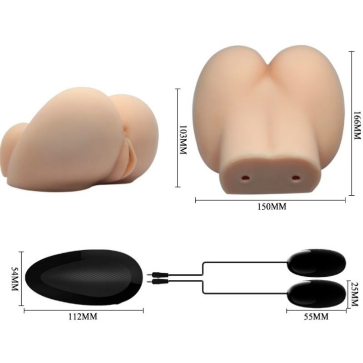 Realistische Vagina und Anus mit Vibrationsposition 6 von Crazy Bull | Fesselliebe.de
