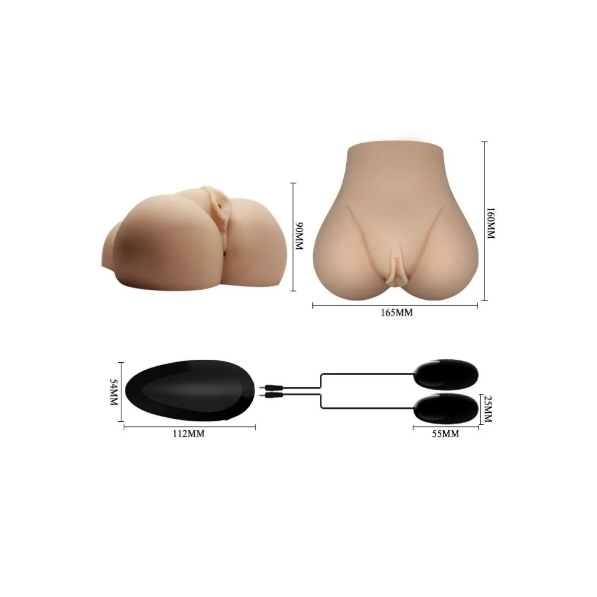 Realistische Vagina und Anus mit Vibrationsposition 7 von Crazy Bull | Fesselliebe.de