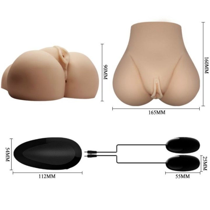 Realistische Vagina und Anus mit Vibrationsposition 7 von Crazy Bull | Fesselliebe.de