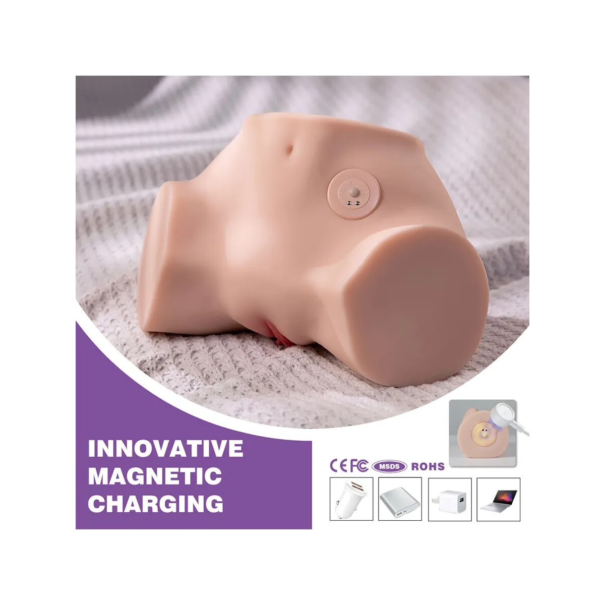 Fennie Realistischer Masturbator mit Vibrationsfunktion und Mehreren Positionen für Vagina und Anus von Xise | Fesselliebe.de