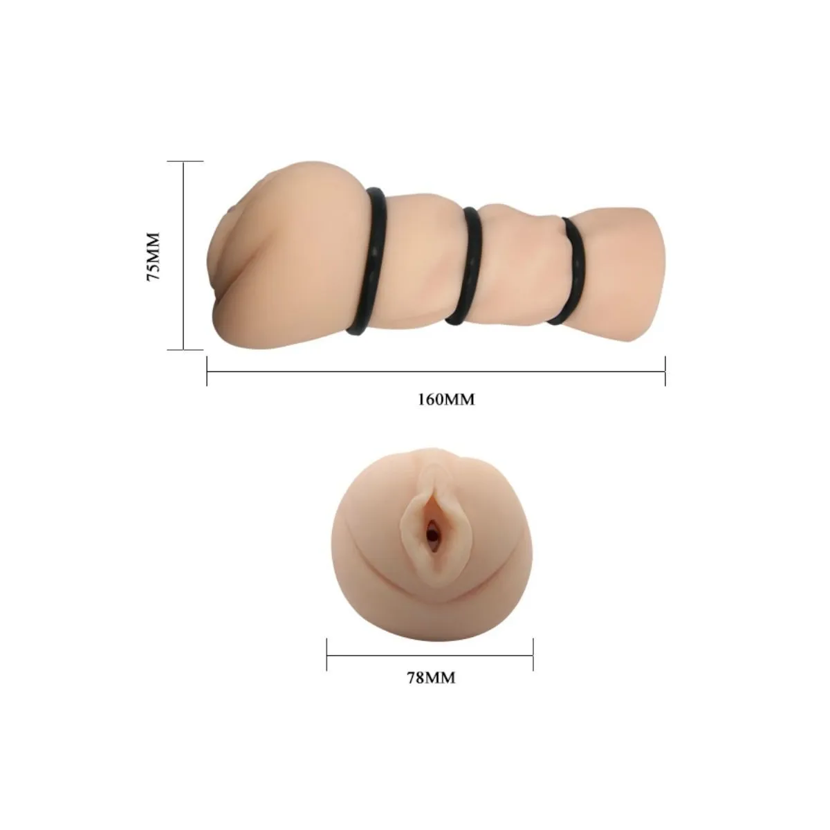 Vagina Masturbator mit Ringen von Crazy Bull | Fesselliebe.de