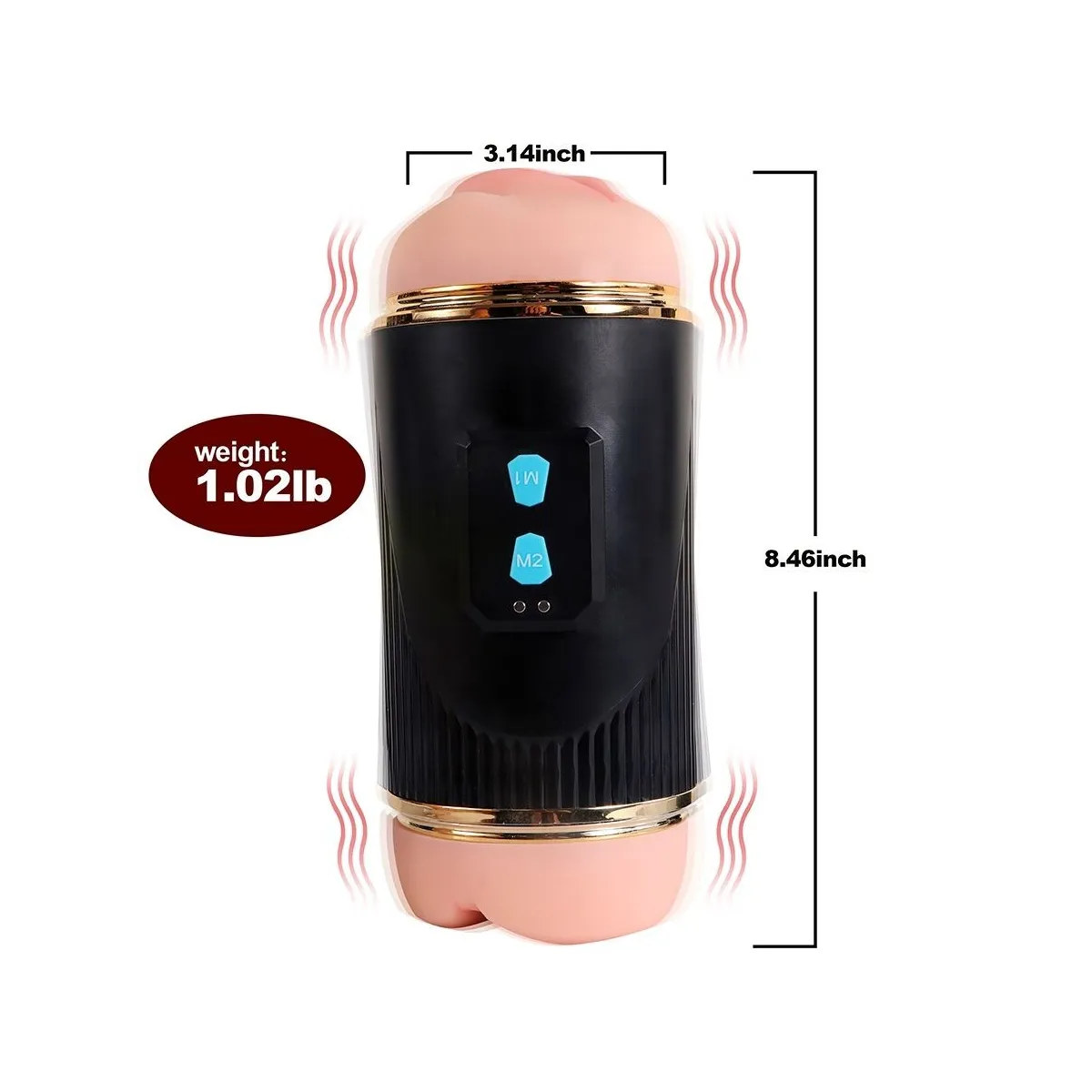 Kay Doppelmasturbator mit Doppelter Mund- und Vaginavibration von Shequ | Fesselliebe.de