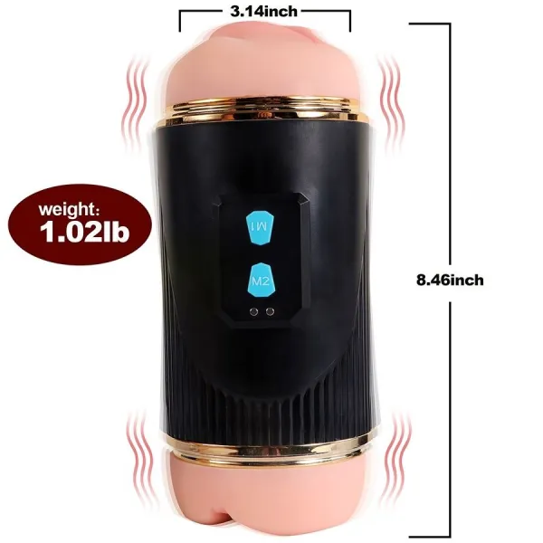 Kay Doppelmasturbator mit Doppelter Mund- und Vaginavibration von Shequ | Fesselliebe.de