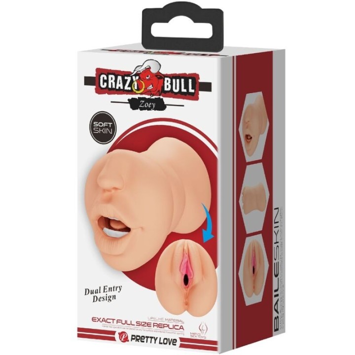 Zoey Vaginaförmiger Mastubador mit Doppeltem Eingang von Crazy Bull | Fesselliebe.de