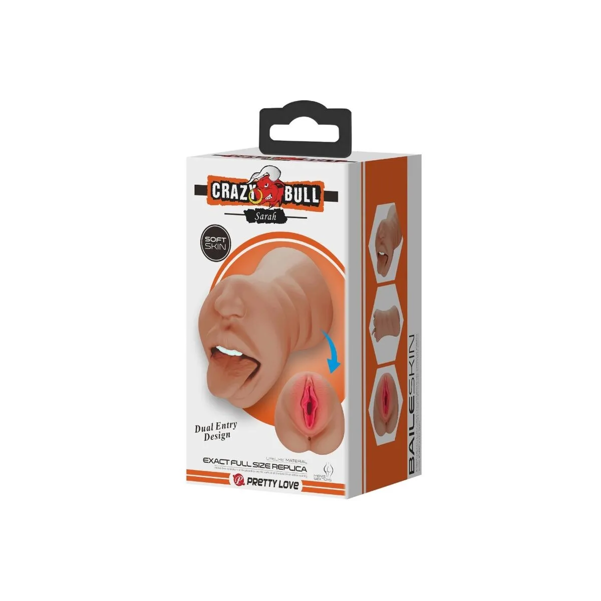 Sarah Doppelmasturbator Mund & Vagina Fleisch von Crazy Bull | Fesselliebe.de