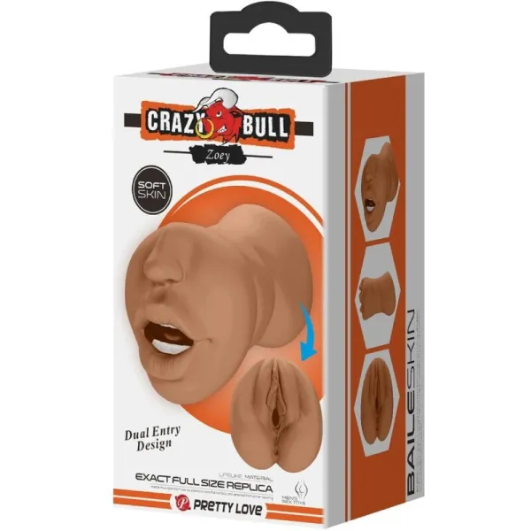 Zoey Doppelmasturbator Mund & Vagina Fleisch von Crazy Bull | Fesselliebe.de