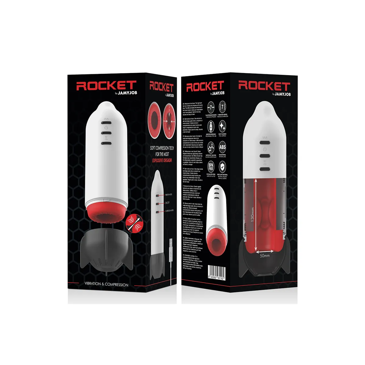 Rocket Masturbator Soft Compression Tech und Vibration von Jamyjob | Fesselliebe.de