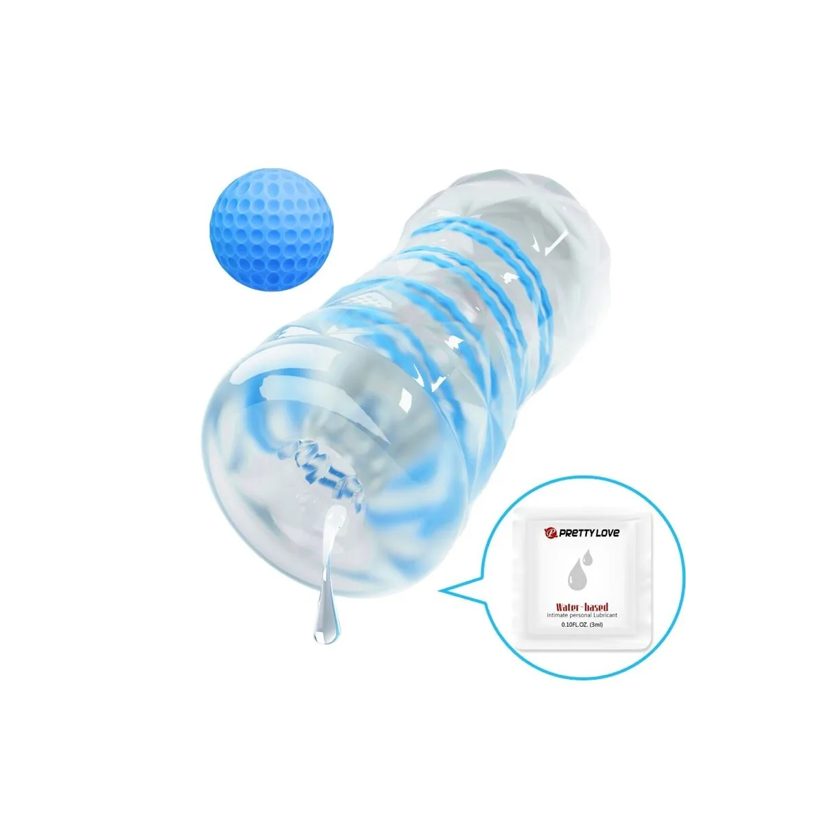 Kleiner Masturbator mit Blauen Spiralen von Pretty Love Male | Fesselliebe.de