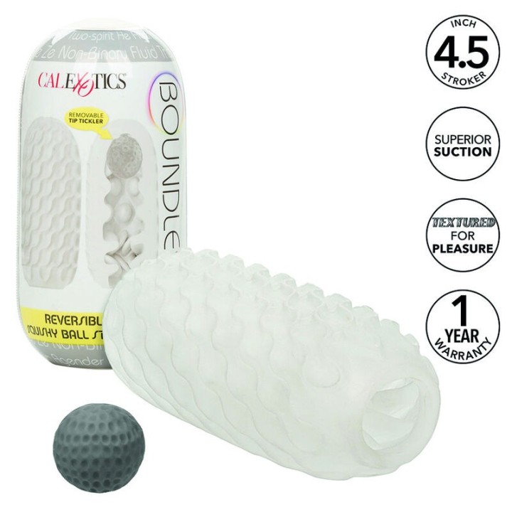 Boundless Reversible Squishy Ball Stroke Gelb von Calexotics | Fesselliebe.de
