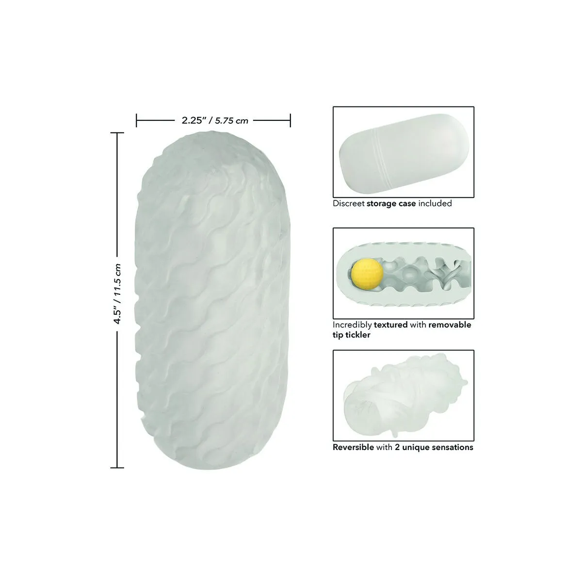 Boundless Reversible Squishy Ball Stroke Grau von Calexotics | Fesselliebe.de