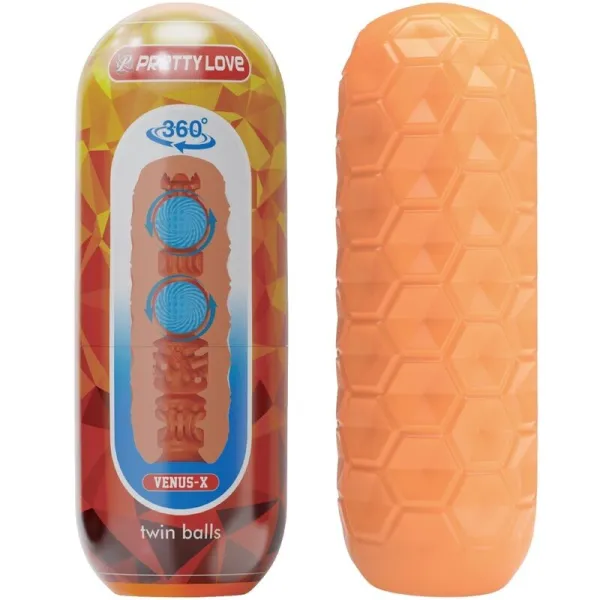 Twin Balls männlicher Masturbator Orange von Pretty Love Flirtation | Fesselliebe.de