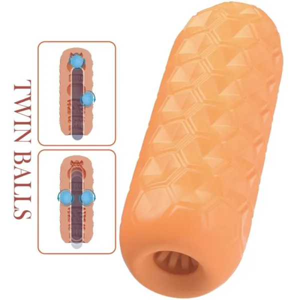 Twin Balls männlicher Masturbator Orange von Pretty Love Flirtation | Fesselliebe.de