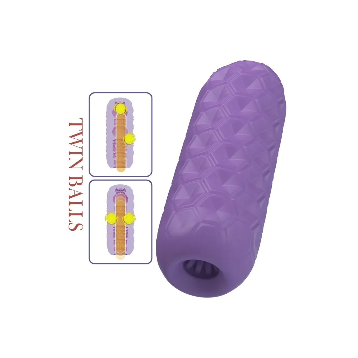 Twin Balls männlicher Masturbator Lila von Pretty Love | Fesselliebe.de