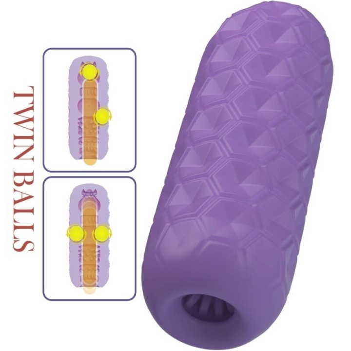 Twin Balls männlicher Masturbator Lila von Pretty Love | Fesselliebe.de