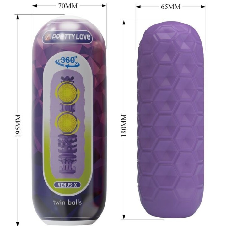 Twin Balls männlicher Masturbator Lila von Pretty Love | Fesselliebe.de