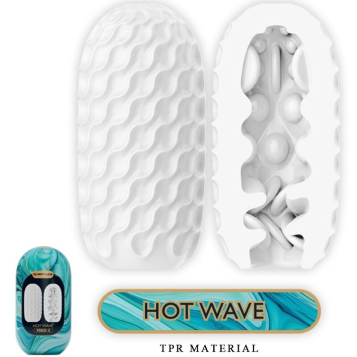 Hot Wave männlicher Masturbator aus Silikon, Weiss von Pretty Love | Fesselliebe.de