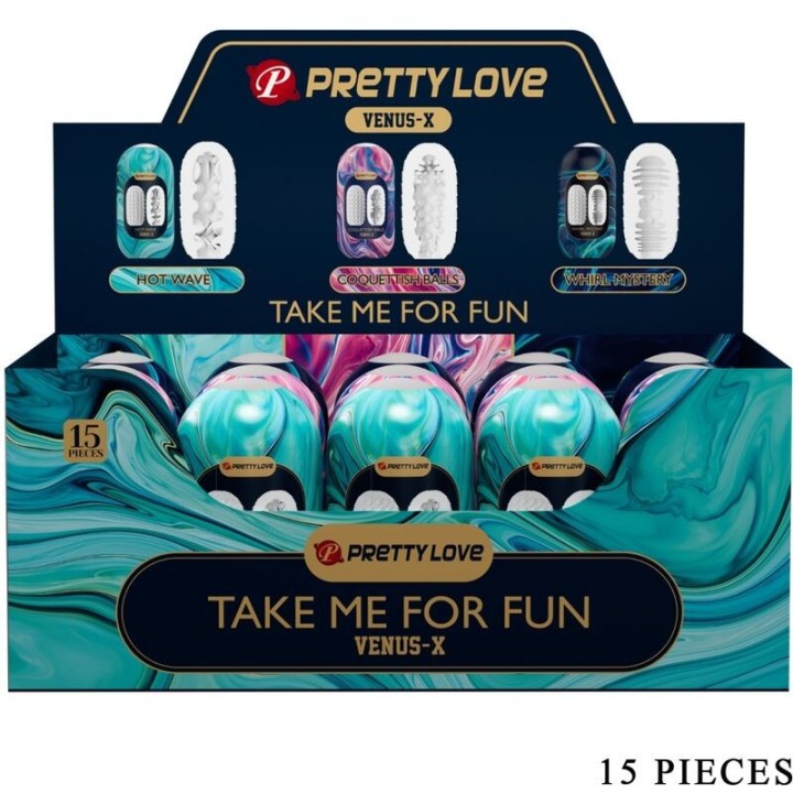 Venus X 15 männliche Masturbatoren aus Silikon, Weiss von Pretty Love | Fesselliebe.de