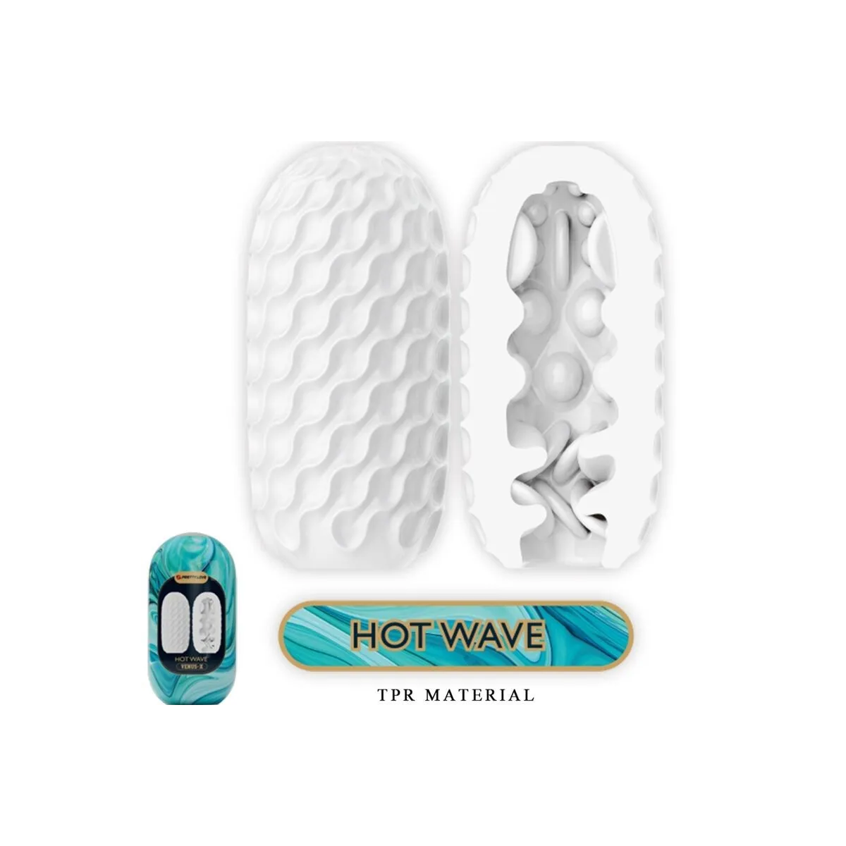 Venus X 15 männliche Masturbatoren aus Silikon, Weiss von Pretty Love | Fesselliebe.de